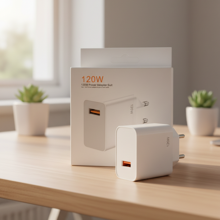 Super Fast Charger With Fast Type C Cable – High-Speed Power Delivery, Reliable Performance - 120W