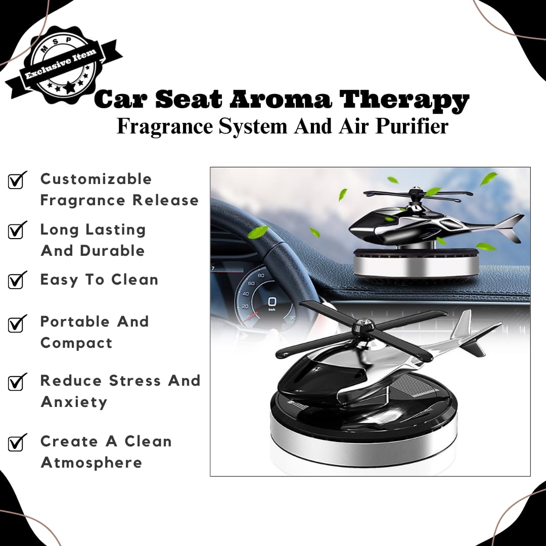 Car Aroma Diffuser Air Freshener Helicopter – Rotating Propeller Fragrance Freshener for Dashboard
