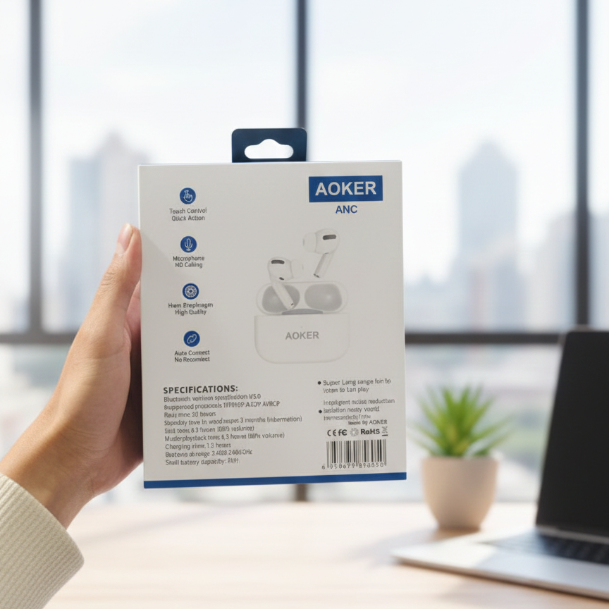 AOKER AK 05 Pro 2 True Wireless Earbuds Stylish Design Durable Quality Reliable Performance