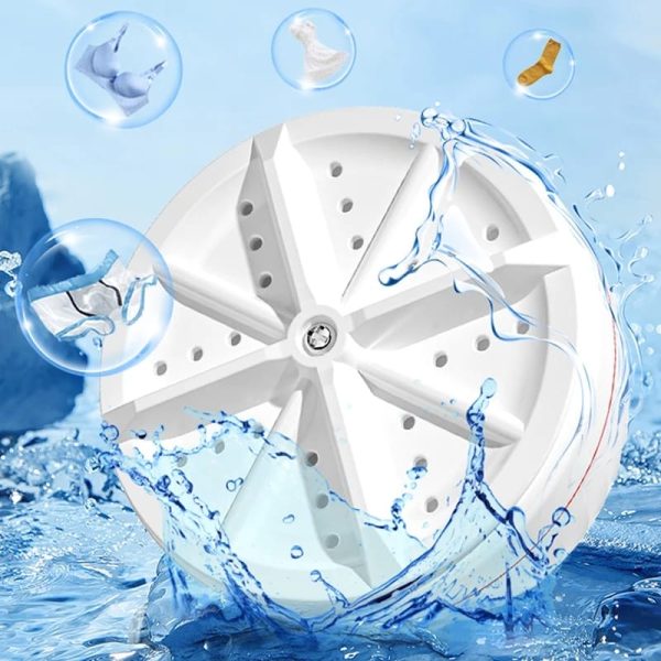 Portable USB Travel Turbo Mini Washer | Ultrasonic Rotating Turbine Washing Machine