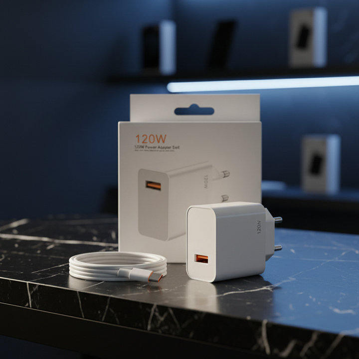 Super Fast Charger With Fast Type C Cable – High-Speed Power Delivery, Reliable Performance - 120W